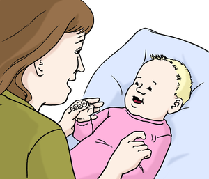 Eine Mutter und ihr Baby